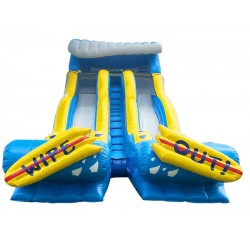 21ft Dual Lane Wipe Out Water Slide