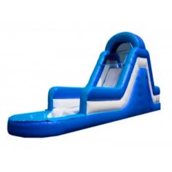 Large Blue Water Slide and Pool