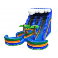 18ft H Marble Blue Dual Lane Wave Water Slide 18ft H Marble Blue Dual Lane Wave Water Slide