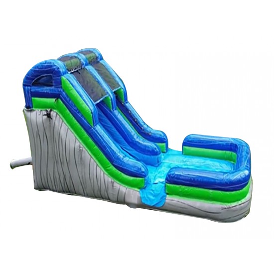12' Blue Green Grey Marble Water Slide